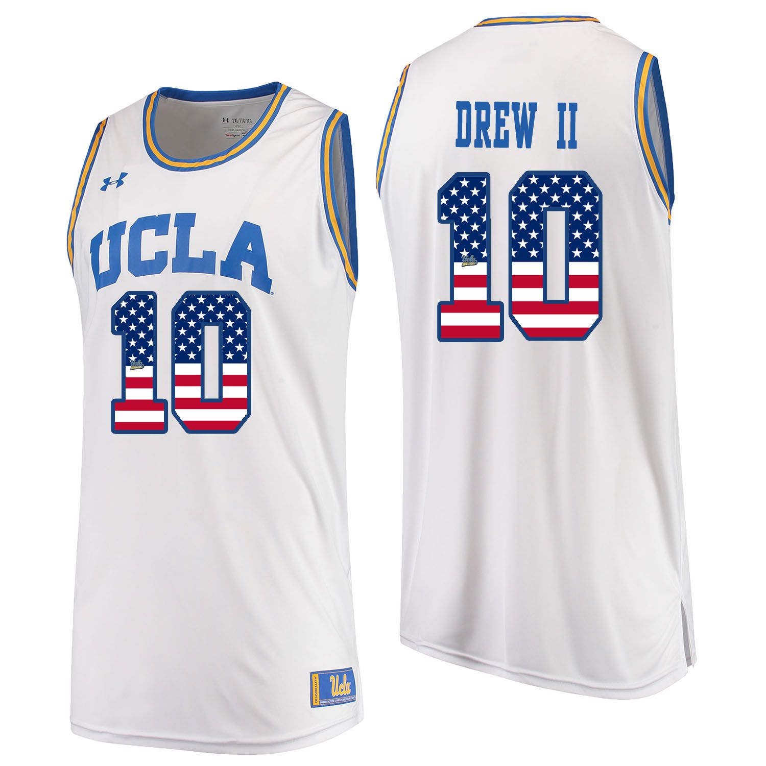 Men UCLA UA #10 Drew ii White Flag Customized NCAA Jerseys